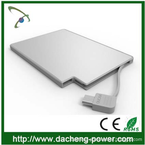 CE ROHS FCC approved super slim power bank 2300mAH with 4mm thickness